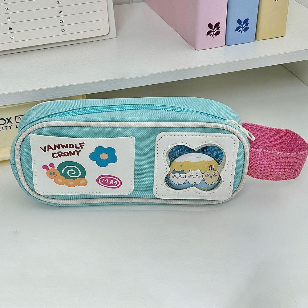 

Star Picnic Series Pencil Case Large Capacity Pen Box New Pen Pouch School Office синий