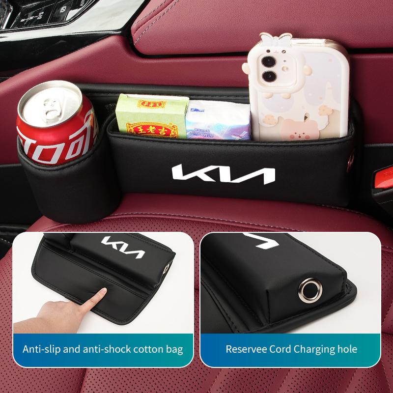 Car Seat Gap Storage Box Cup Holder Seat Crevice Side Organizer For KIA Ceed Sportage Rio K5 K2 Optima Cerato Venga Sedona RT1