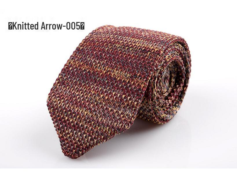 Cross-Border Exclusive Custom Arrow-Shaped Knitted Tie for Men & Women
