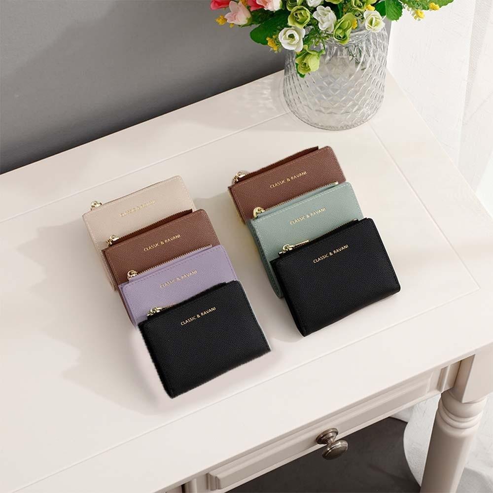 Card Pocket PU Coin Purse Coin Pouch Short Wallet Elegant Card Holders Clutch  Lady Gift