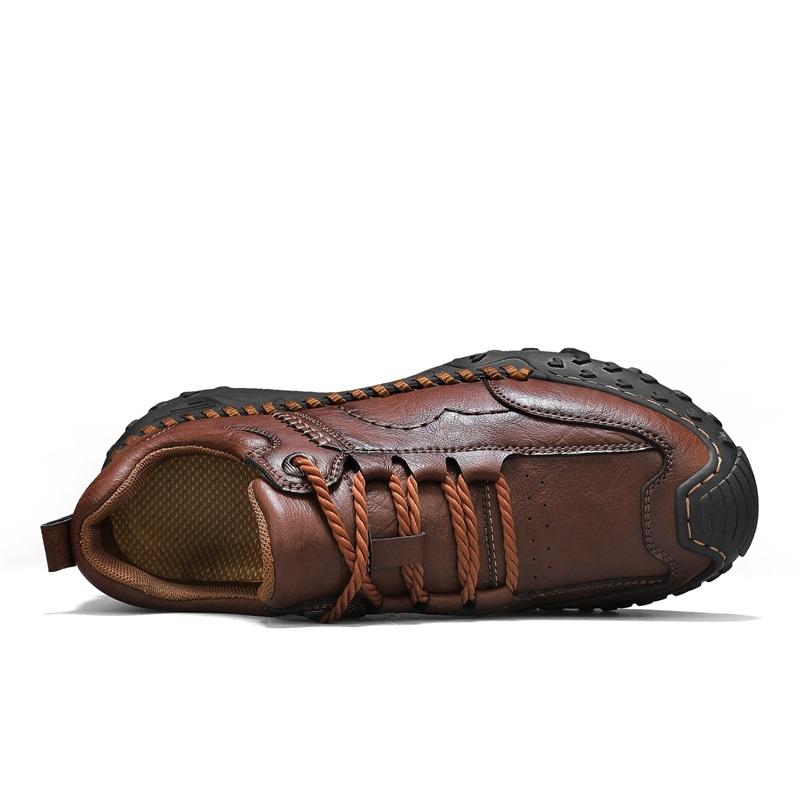 Men's Outdoor Casual Leather Shoes Retro Style Male Sneakers Adult Non-Slip Casual Desert Hiking Footwear Treking Shoes Trainers