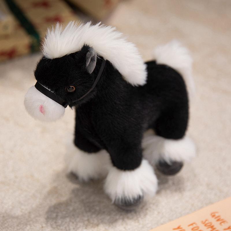 Simulation Pony Doll Plush Toy Standing Pony Doll Boy Soothing Rag Doll Birthday Gift