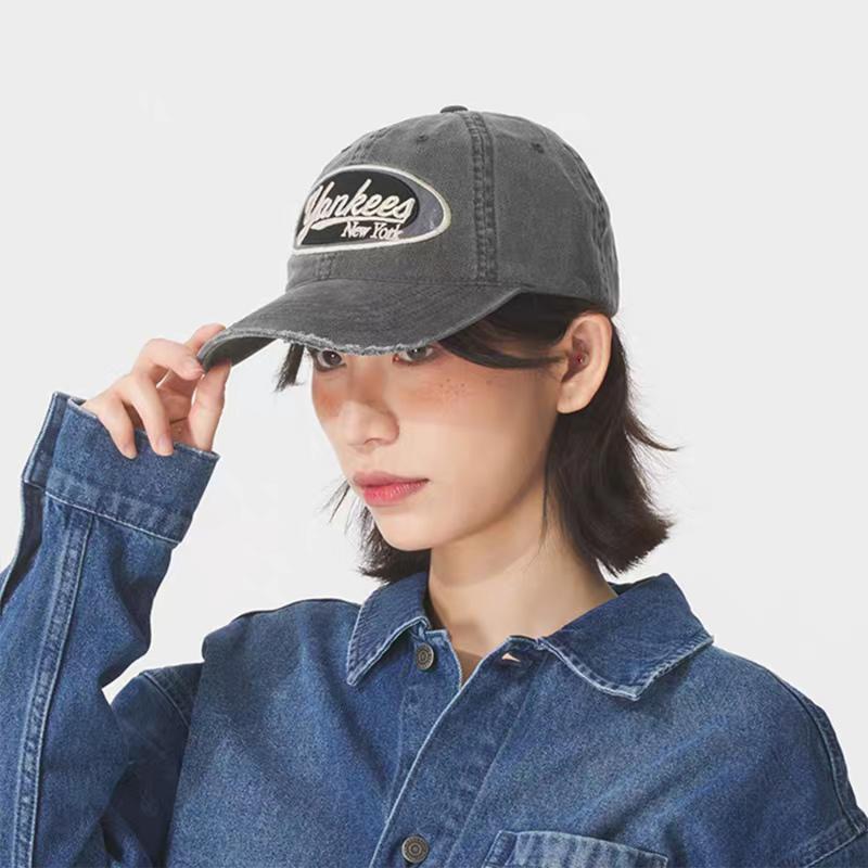 MLB New York Yankees Cotton Baseball Caps Unisex Gray Fashion 3ACPV265N-50CGS