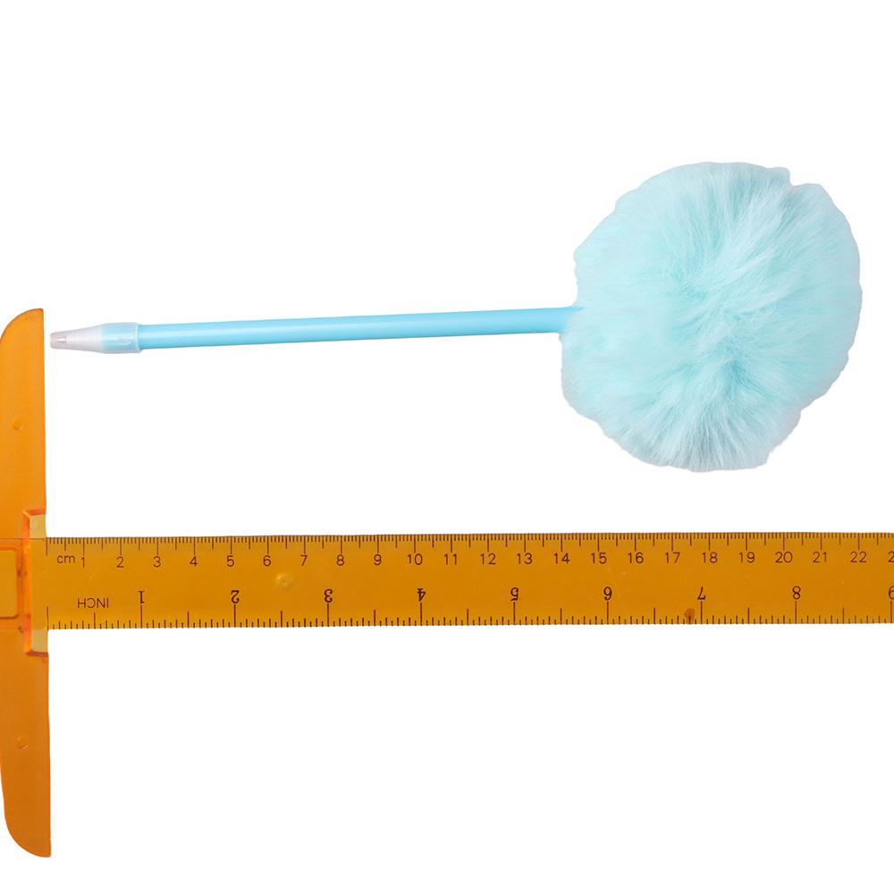 أقلام كروية منفوشة باللون الأخضر، أقلام قطيفة، حبر جل أزرق أزرق، للنساء، لون معكرون، قلم حبر جاف