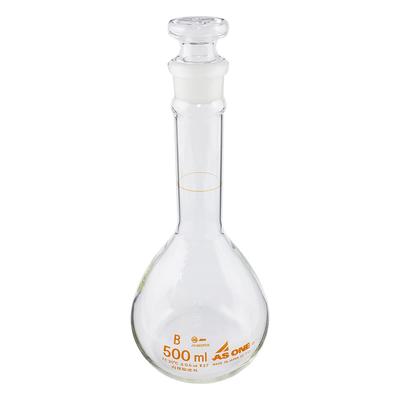 AS ONE Short Volumetric Flask White 500mL /1-8566-05