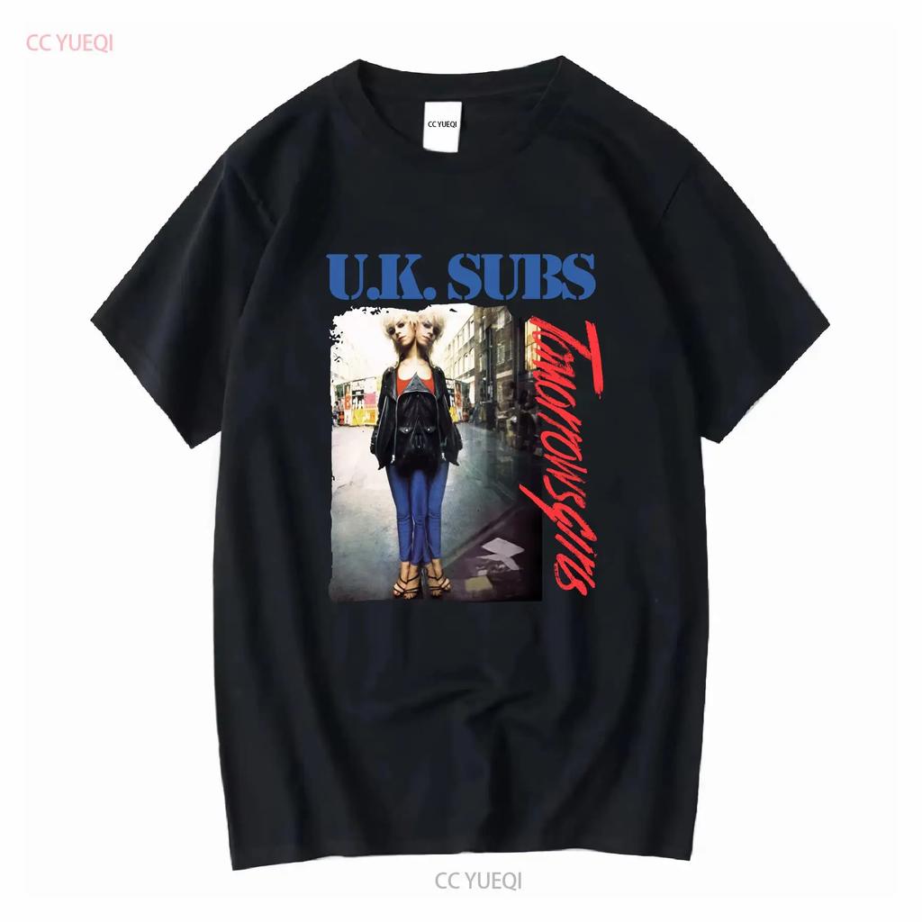 Uk Subs T Shirt Tomorrows Girls Band Logo New Official Unisexs Black Long Or Short Sleeves Vintage Washed Streetwear Slightly