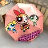 1PC The Powerpuff Girls Umbrella Portable Folding Umbrella Iron Frame Hole Bone Structure Outdoor Home Umbrella A4