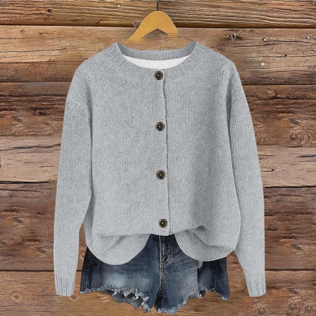 Women's Vintage Knit Button Cardigan Jacket