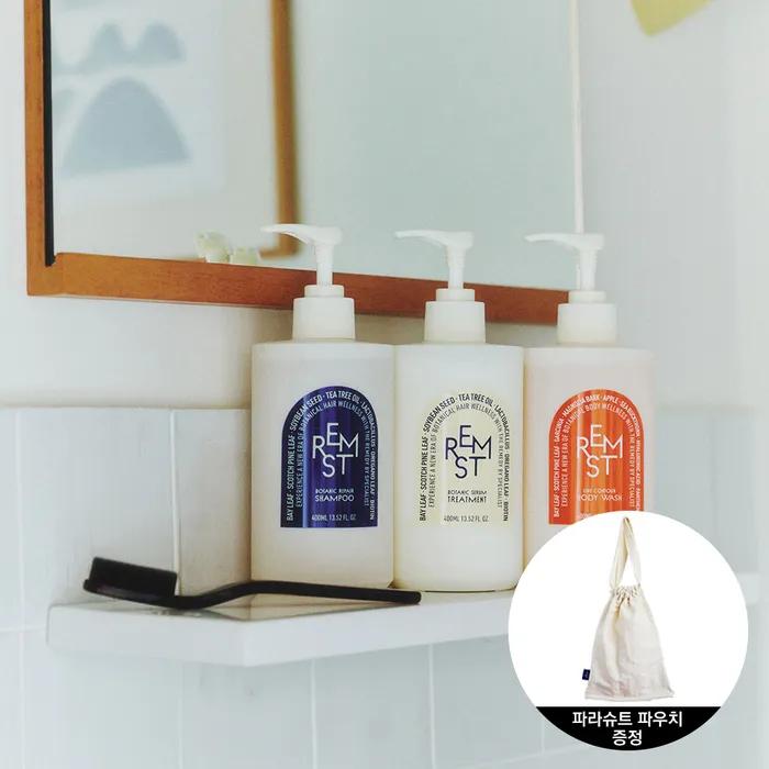 [Double Composition] Remst Shampoo & Treatment & Body Wash Set 400ml