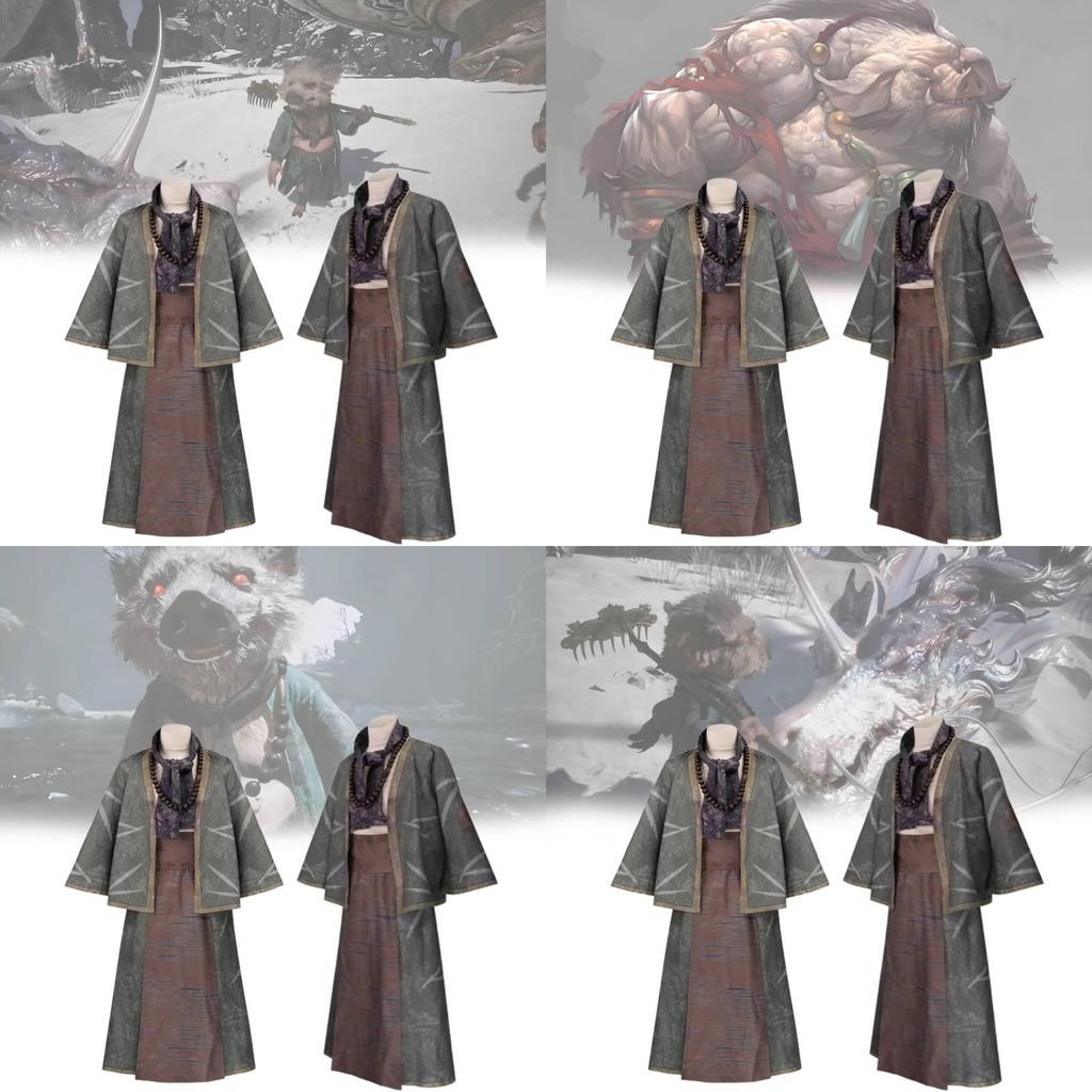 Stylish Black Myth Wukong Cosplay Outfit Featuring Pigsy Accessories For Halloween Fun