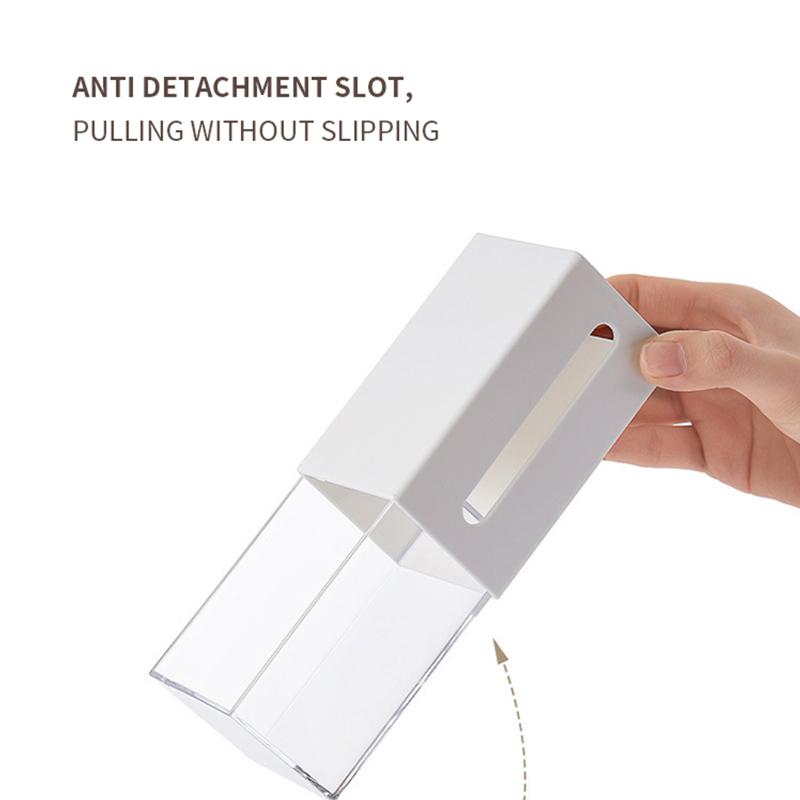 1pc Punch Free Bidirectional Storage Box for Makeup Removal, Cotton Hair Clips, and Debris Extraction