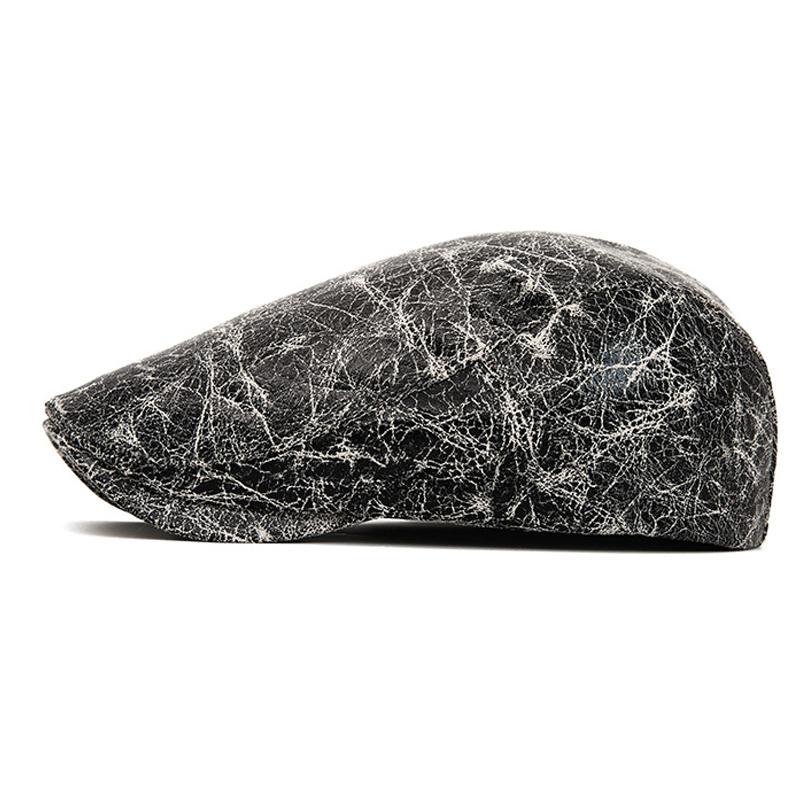 Adjustable Forward Cap Autumn Winter Men British Cap Retro Beret Warm Newsboy Cap