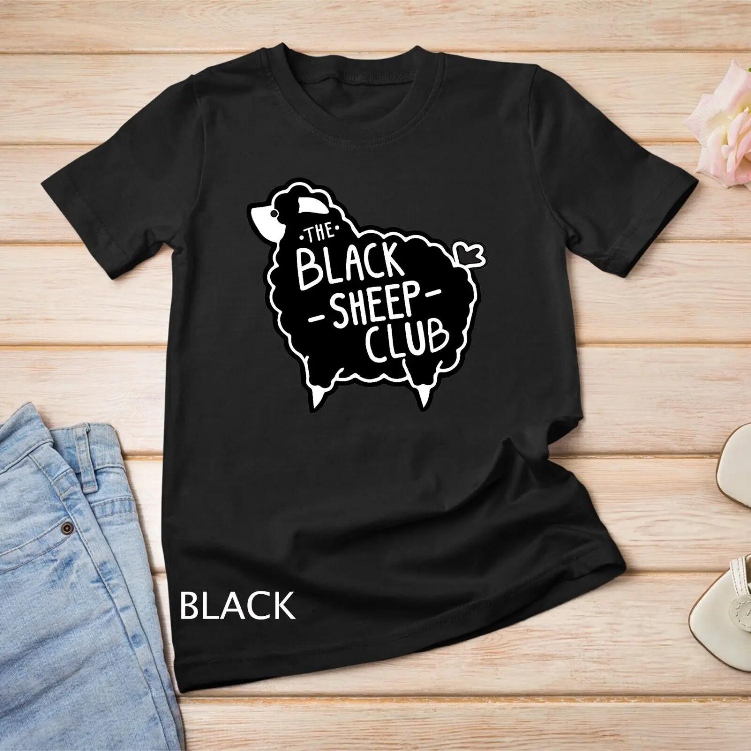 The Black Sheep Club Squad Funny Sarcastic T Shirt S чёрный