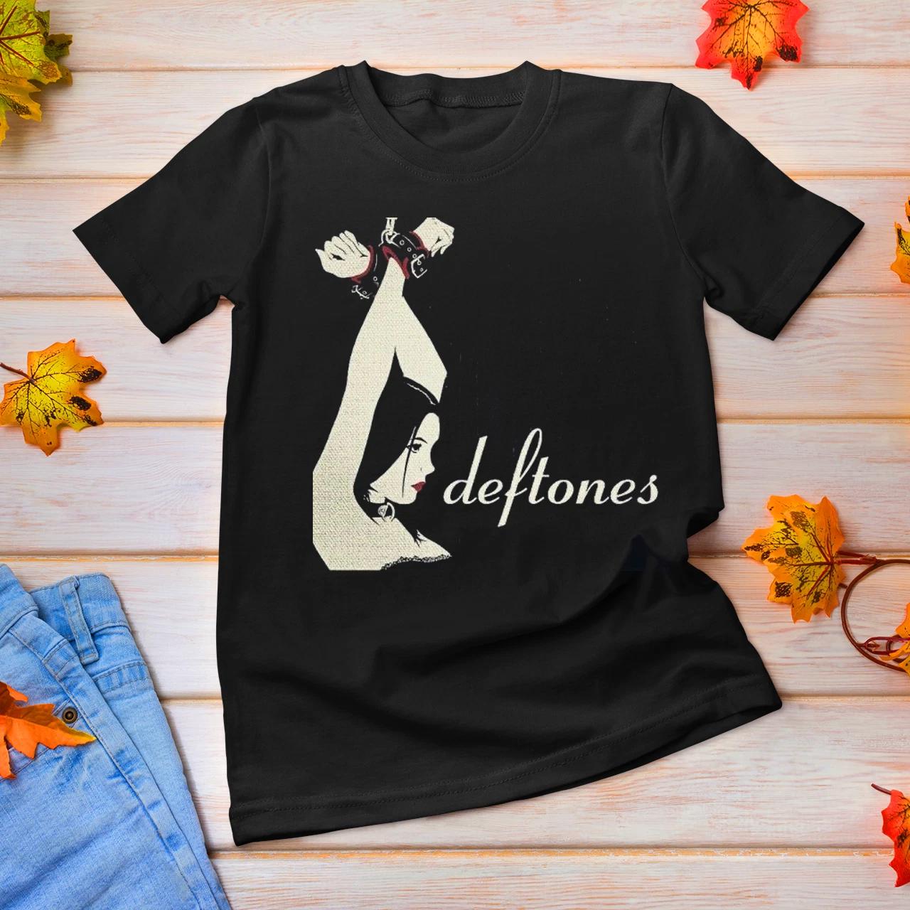 

Винтажная футболка Deftones, короткий рукав, хлопок, черная, все размеры, унисекс, US227 S