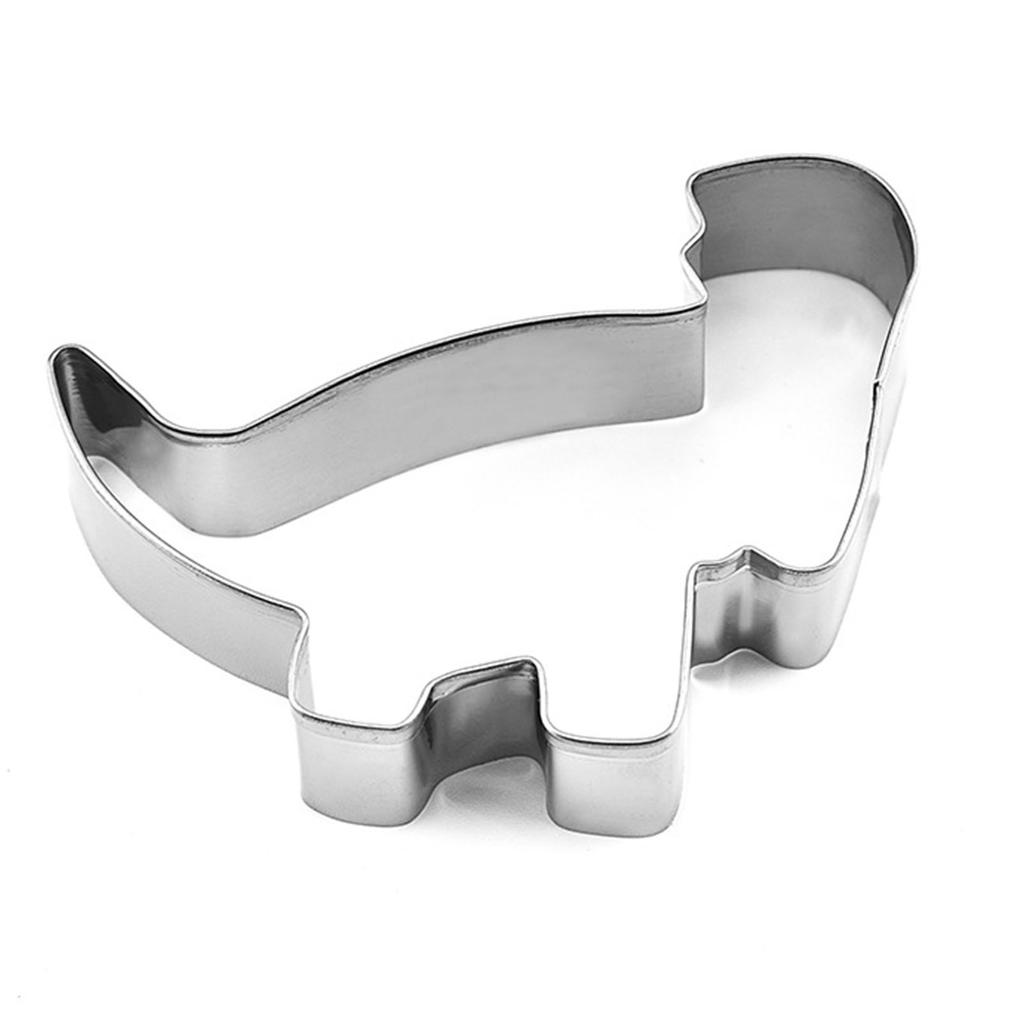 Animal Baking Cutter Easy Release Stainless Steel Dinosaur Shape DIY Baking Cutter Mold for Cake Cookies Pastry 4pcs