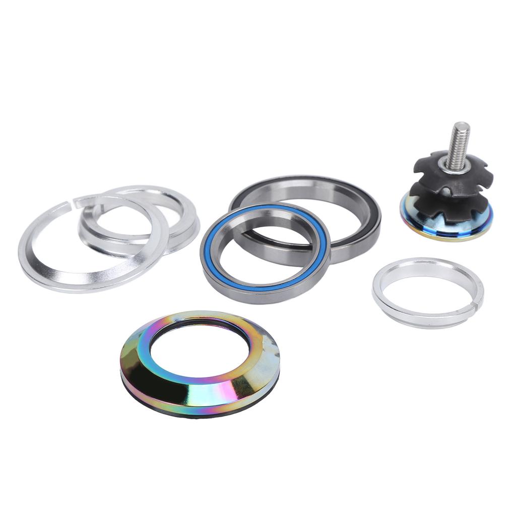 LeBycle Mountain Bicycle Headset Colorful Road Bike Double Bearing Headset 28.6x41.8‑52x30 39.8mm 28.6 Straight 1.5