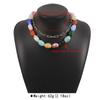 2Pcs/Set Stone Colorful Resin Necklace Bead Clavicle Chain Creative Stone Beads Short Choker  Girls