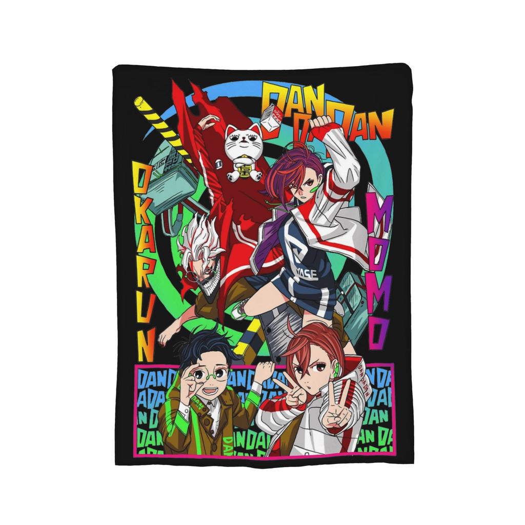 Anime Okarun Dandadan Flannel Blanket Awesome Throw Blankets for Sofa Bedding Lounge 125*100cm Quilt,
