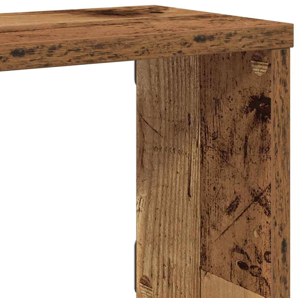 Vidaxl Półki Ścienne Kostki, 4 Szt., Stare Drewno, 60X15X23 Cm