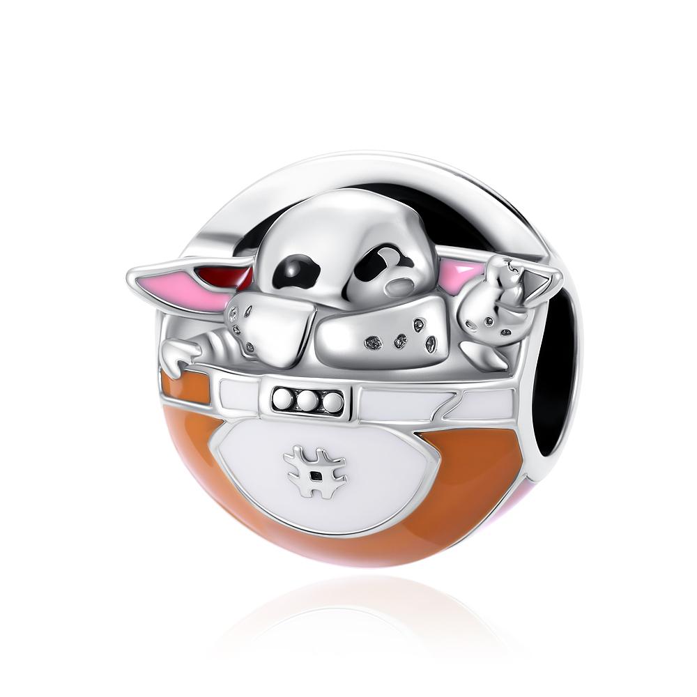 New 925 Silver Alien Warrior Spaceship Shield Charm Pendant Suitable For Bracelet Diy Exquisite Jewelry