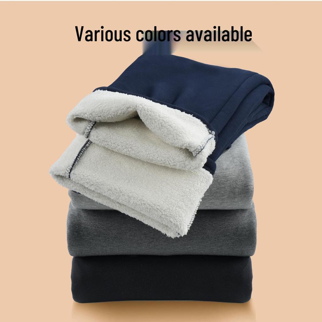 Kids' Navy Blue Fleece Sports Pants - Thick, Grey, Lambswool, Primary School Uniform Pants for Autumn/Winter