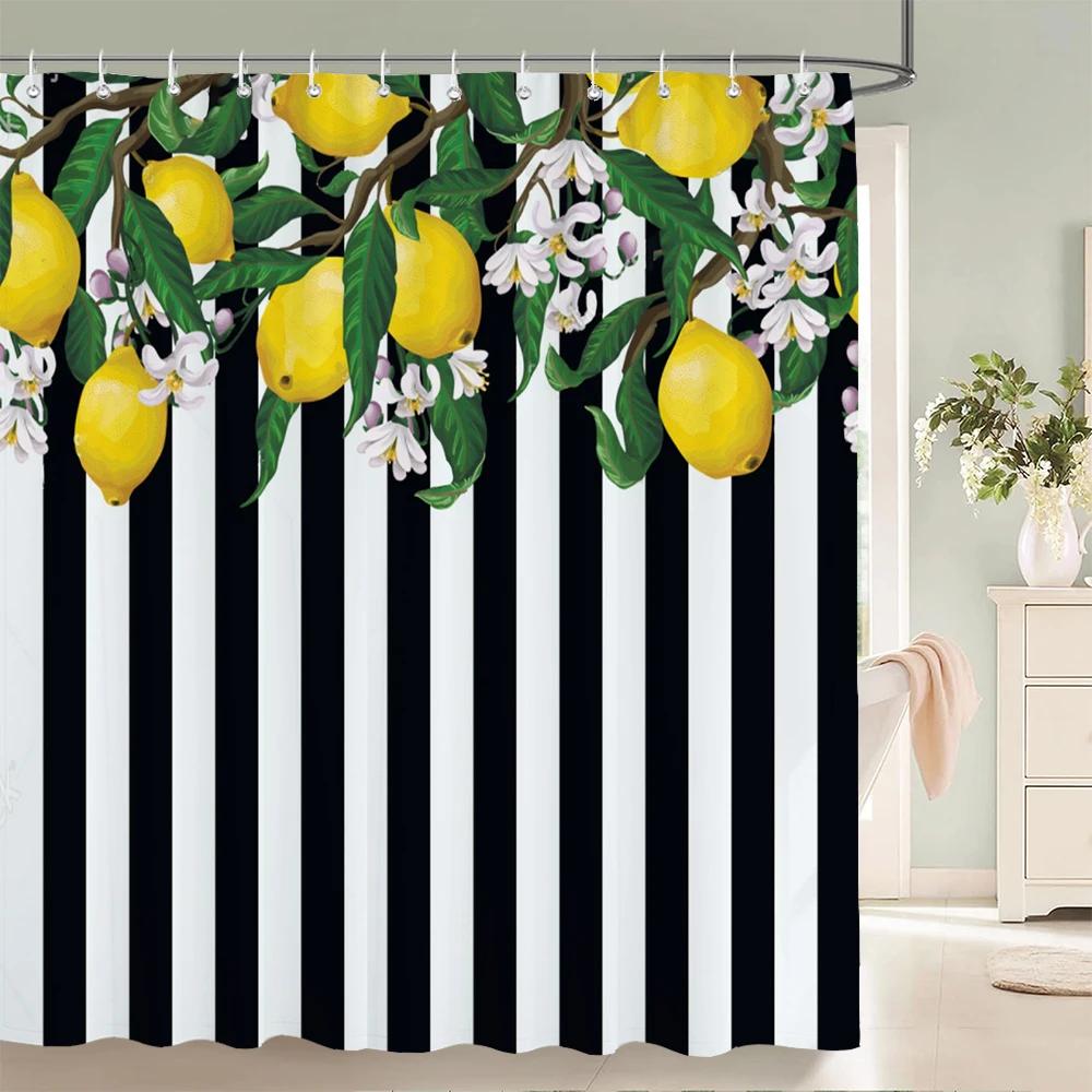 Fresh Fruit Pineapple Shower Curtain 3D Bath Screen Waterproof Fabric Bathroom Decor Large 240X180 With Hook Bathroom Curtains