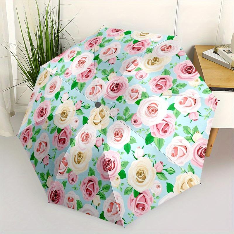 

Vintage Rose Pattern Fabric Wallpaper Home Decor Wall Mural Art PosterUmbrella, Christmas Gift F3