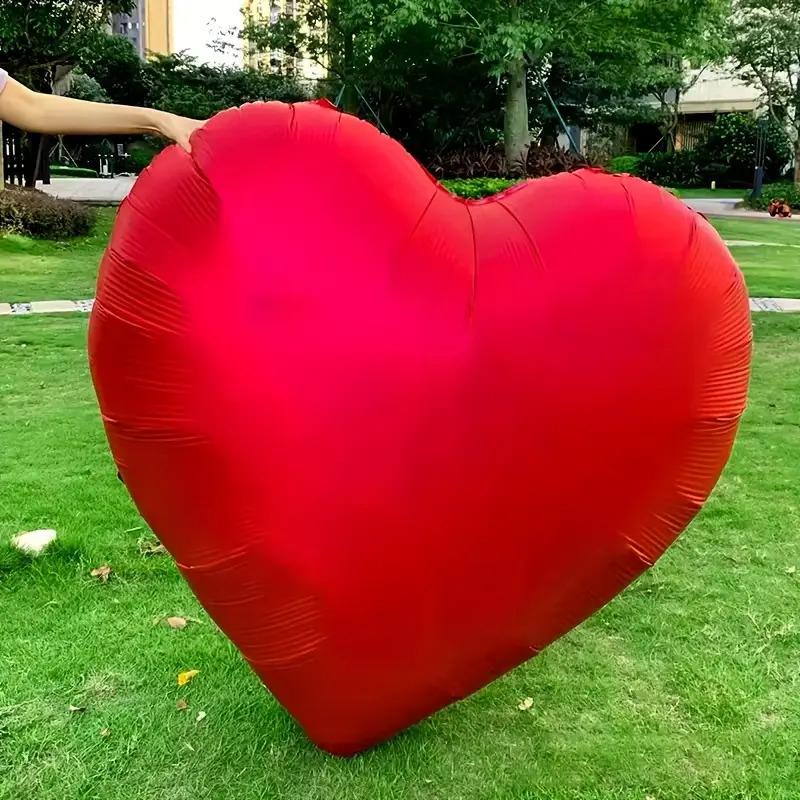 60Inch Love Heart Foil Balloon for Propose Parties Decoration Oversize Balloon Love Balloon for Valentine's Day Wedding Decor