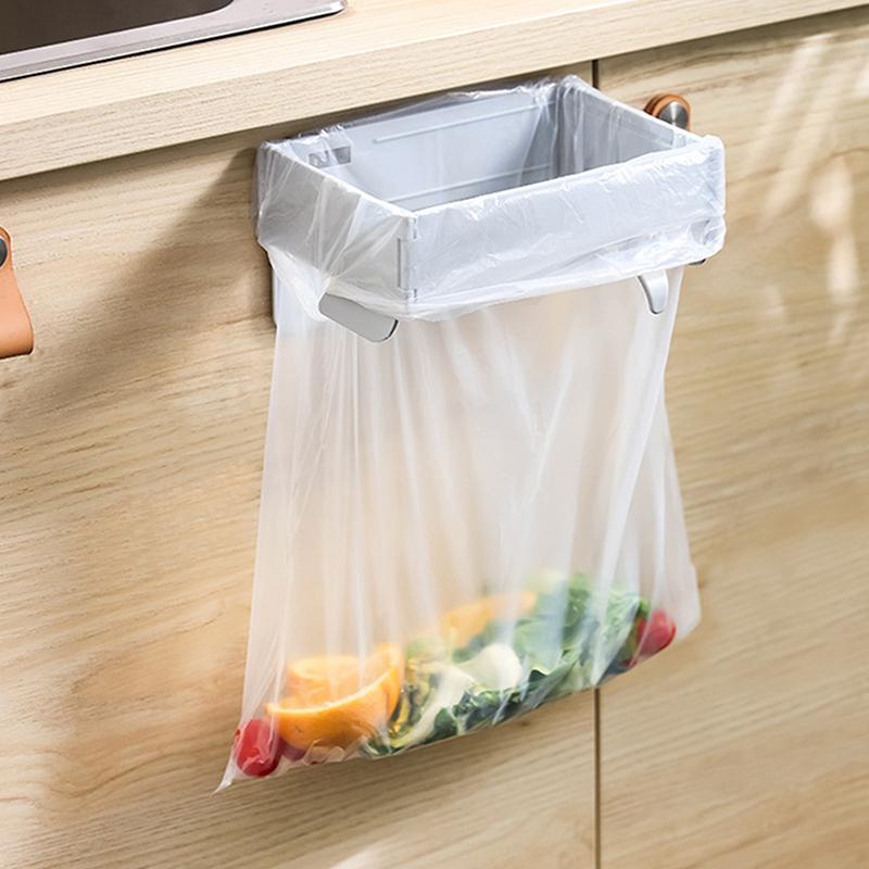 Faltbarer Müllbeutelhalter Wandmontiert Küchenmüllbeutel Organizer Hängender Plastiktütenfolien Aufbewahrungsständer Behälter Spender