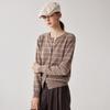 Zhaojun Women's Striped Jacquard Cashmere Cardigan