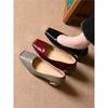 Metal head anti-kick shallow mouth single shoes women's 2025 spring and autumn new French snakeskin pattern thick heel versatile soft sole small le