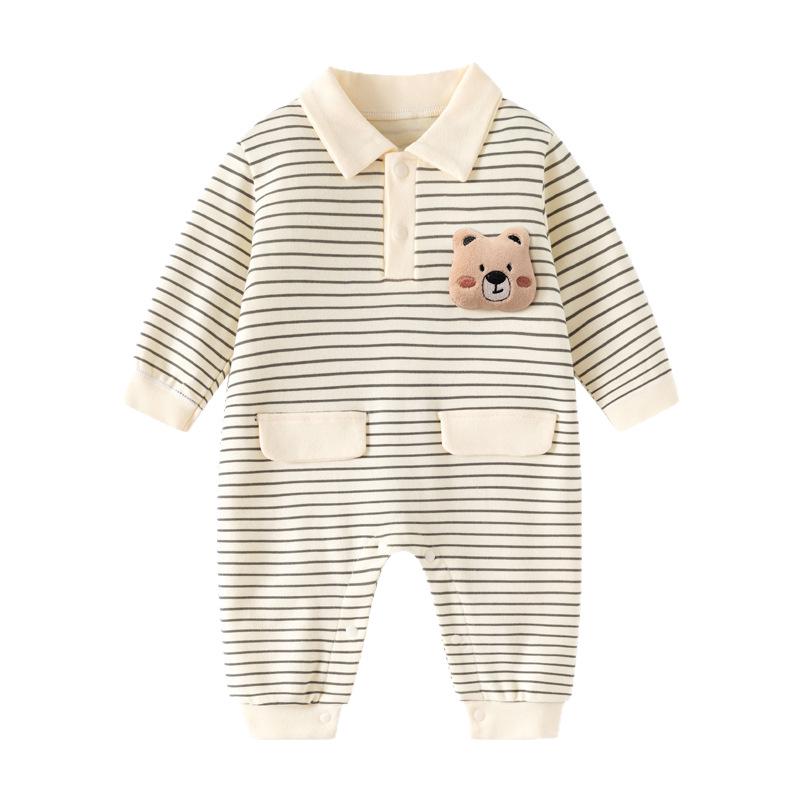 Exclusive Long Sleeve Baby Romper – Pure Cotton Infant Crawling Suit for Spring and Autumn