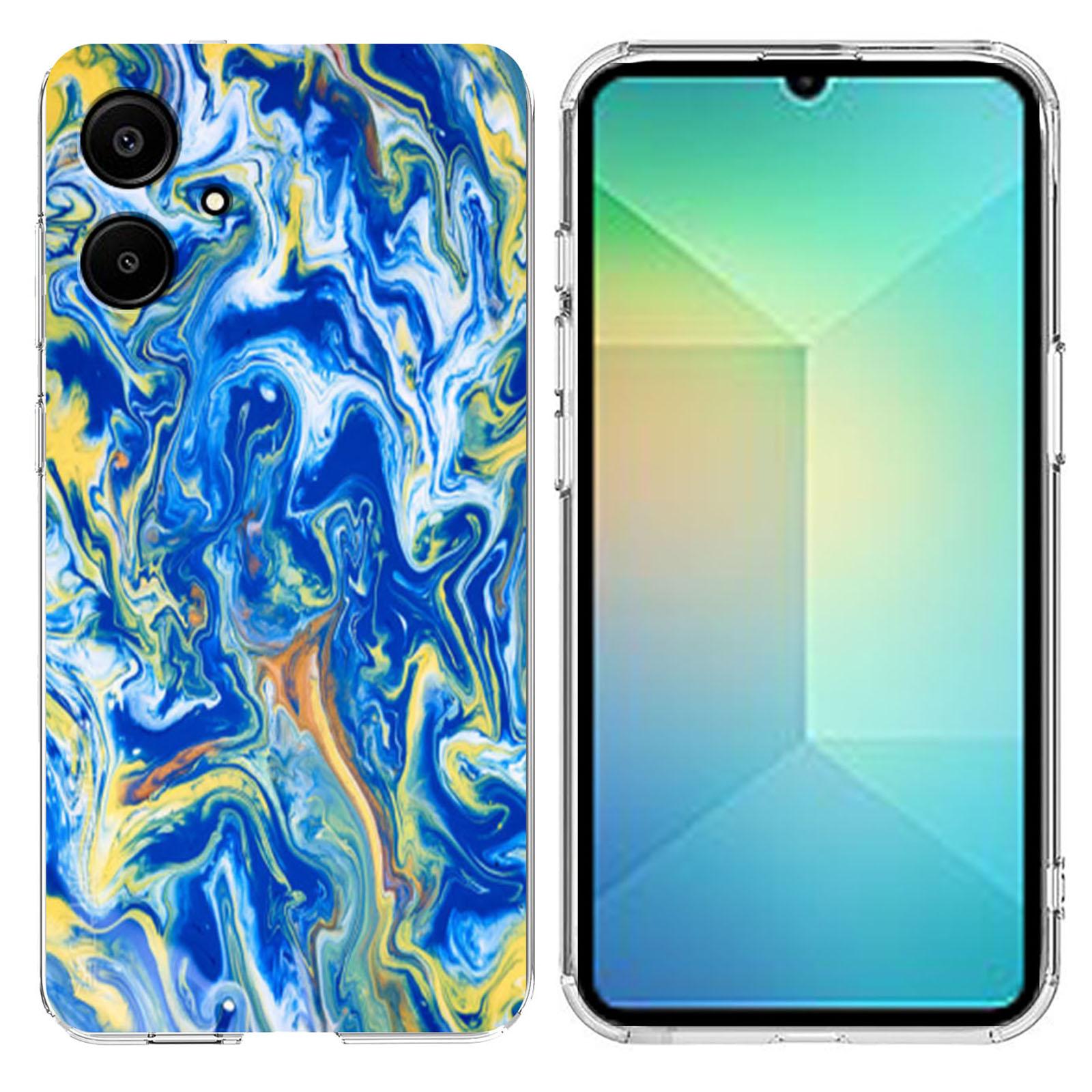 

For Samsung Galaxy A06 4G/A06 5G Case Marble Pattern Printing Soft TPU Phone Cover Sky Blue