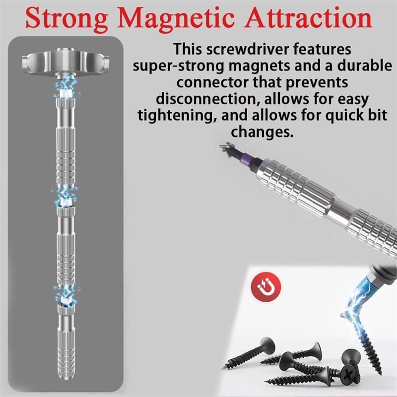 24 In 1 Multi Bit Magnetic Screwdriver Set DIY Ratchet Screwdriver Set Detachable T Ratchet Handle for Furniture Mobile Watch