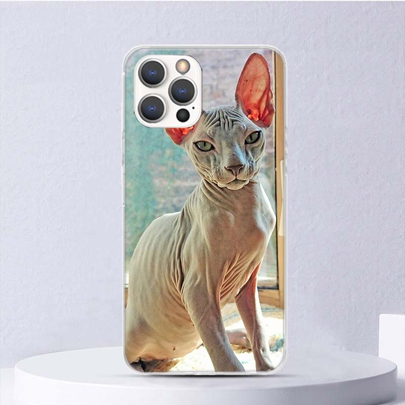Lavaza Sphynx Sphinx Cat Soft Case For iPhone 16 17 Air 16E 15 Plus 11 12 13 Mini 14 Pro Max Phone Cover Apple 7 8 SE Coque Fund