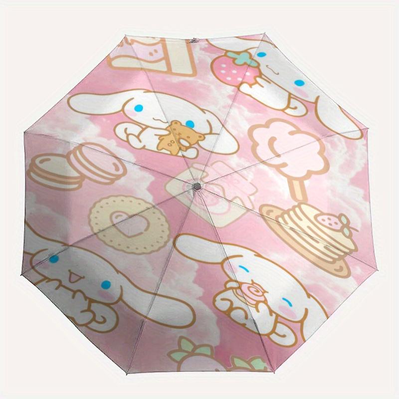 Cinnamoroll Durable Cartoon Folding Umbrella, Portable 3-Fold Compact Umbrella for Men and Women, Suitable for Travel or Daily Use.Y022