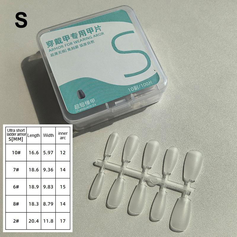 100 Buc. Unghii False Scurte Migdală Mate Transparente Perfecte Pentru Designul Unghiilor Și Extensii de Salon Perfecte Pentru Întâlniri Și Purtare Zilnică