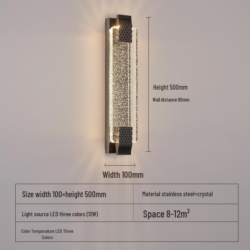 Postmodern Crystal Wall Lamp: Elegant Lighting for Living Rooms, Entrances, Aisles, Stairways, and Bedside Décor