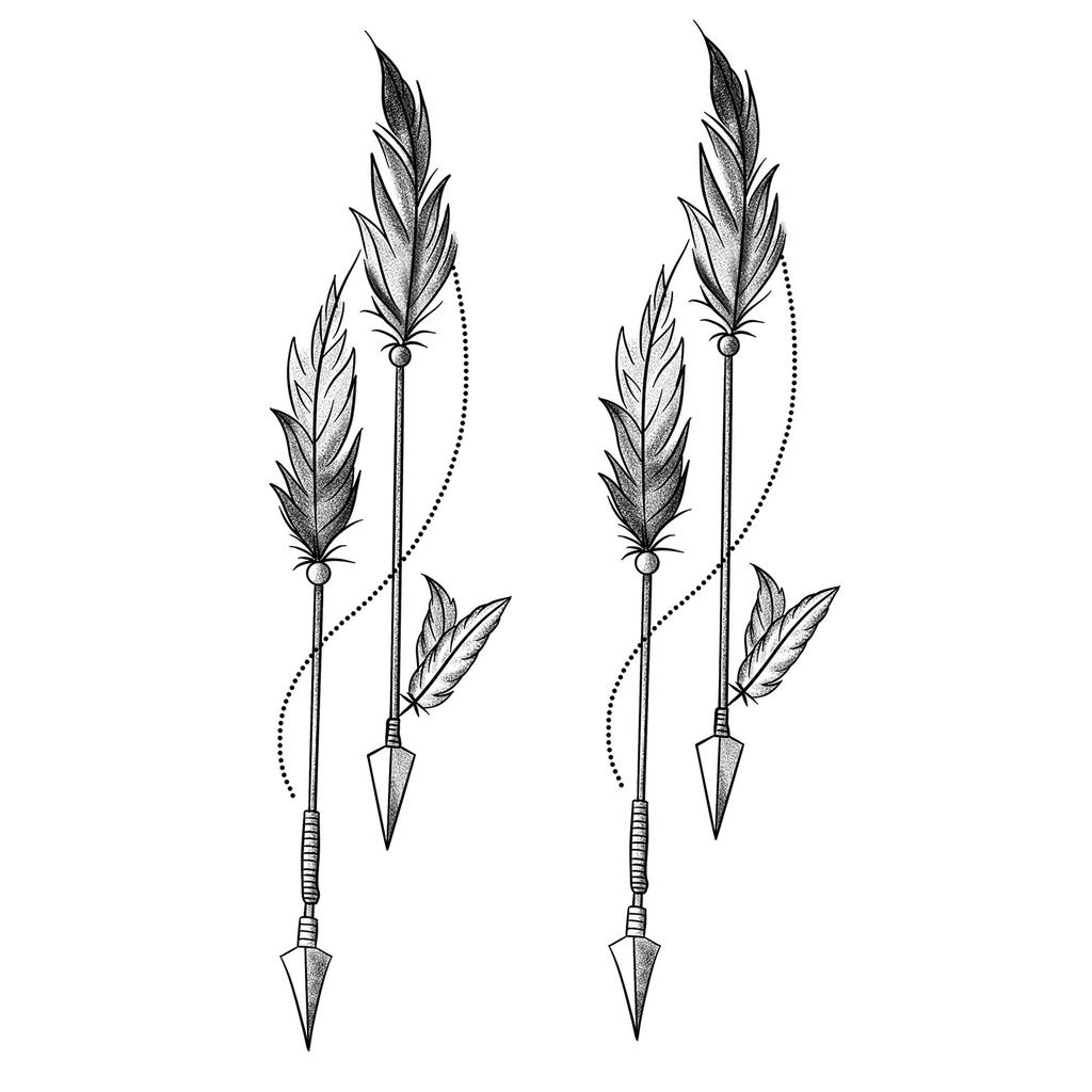 Advanced Sense Domineering Personality Thorn Totem Ribbon Sun Moon Stars Flower Lines Tattoo Sticker