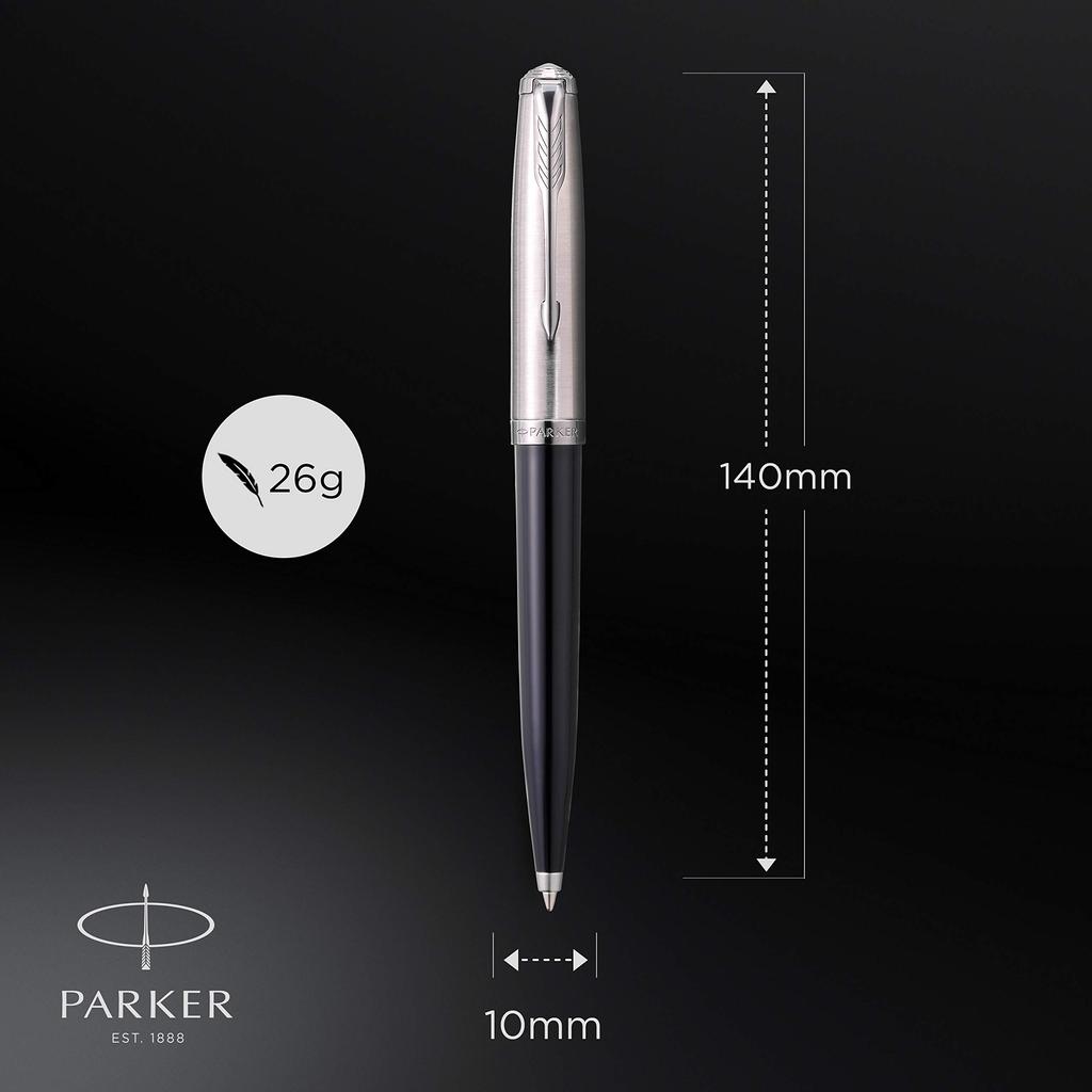 Parker Ballpoint Pen 51 Black CT Medium Point Oil Based Gift Box Genuine Imported Product 2123495Z