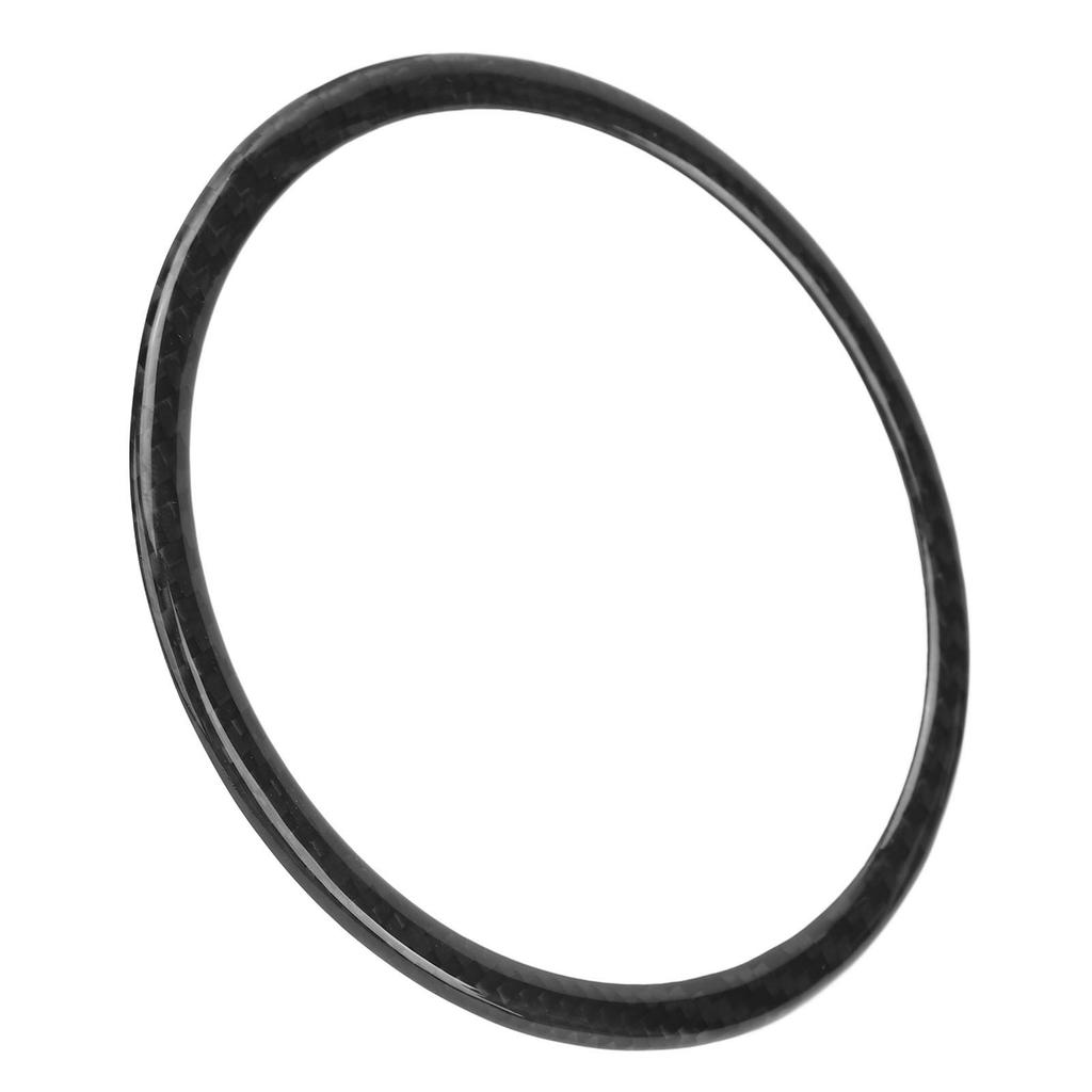 Lenkrad-Zierring Kohlefaser Lenkrad-Mittelteil-Ring Aufkleber Ersatz für Fiat 500 2020 bis 2023