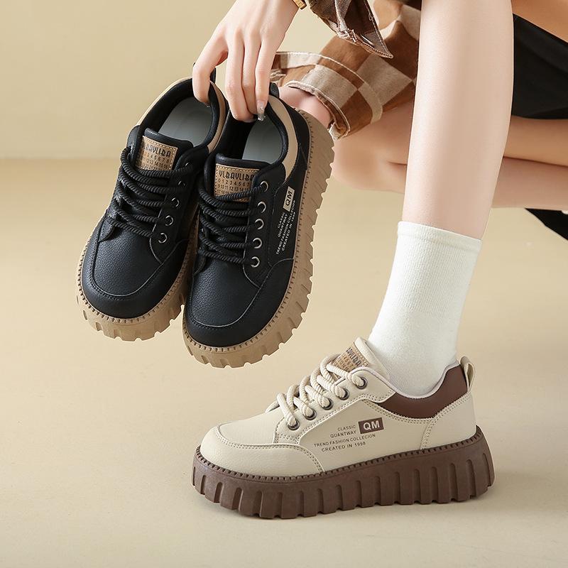 Damskie Sportowe Codzienne Buty na Platformie - Jesień 2025 Lekkie, Gruba Podeszwa, Wszechstronne ze Spódnicami