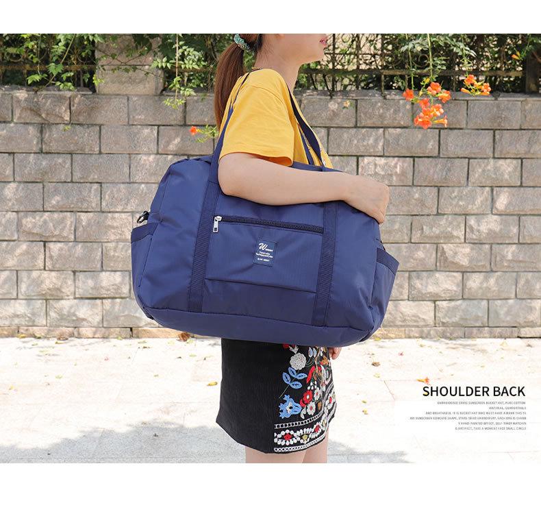 Trendy Waterproof Folding Travel Bag: Large Capacity Trolley Luggage & Fitness Storage