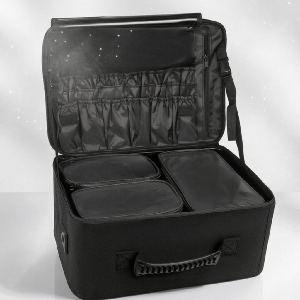 Makeup Bag Professional Beauty Organizer Case Expandable for Travel