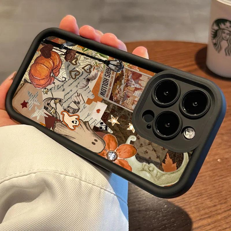 

Phone Case For Samsung Galaxy S25 S24 S23 S22 S21 S20 FE Plus Ultra A15 A35 A54 A55 Creative Halloween Pumpkin Pattern Cover Galaxy A35 5G