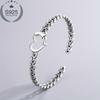 Vintage Woven Bracelet for Women, Heart-shaped Chain Design Bracelet