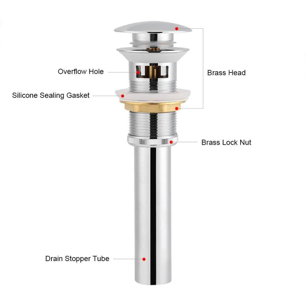 Stainless Steel Sink Drain Chrome Plated Bathroom Accessory Stable Drain Pipe  Bathroom Use