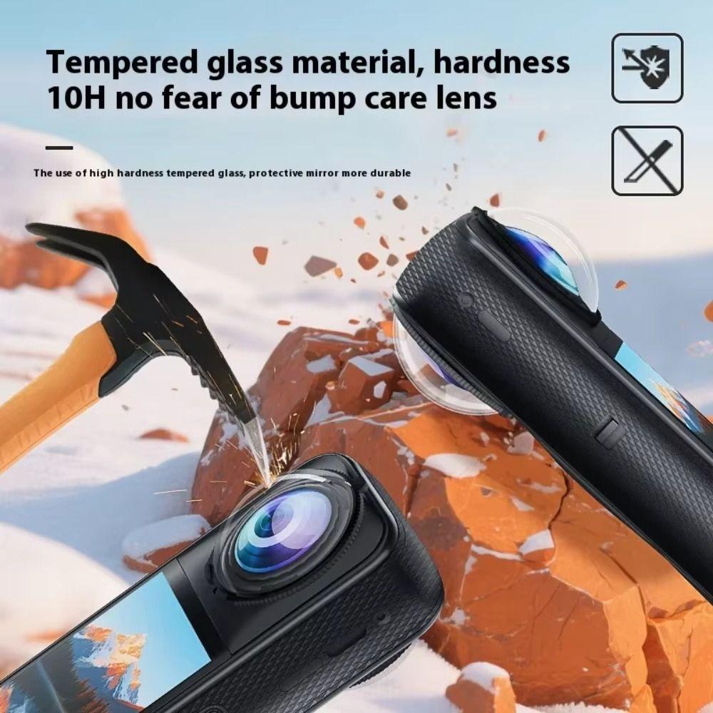 Anti-Scratch Lens Protector Protective Lens Cap for Insta360 X5 Panoramic Camera Accessories