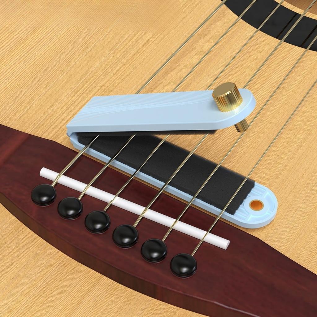 Pro Guitar Mute Silencer Pad | 3D Neoprene Acoustic Dampener | Noiseless Home Practice & Studio Recording Accessories