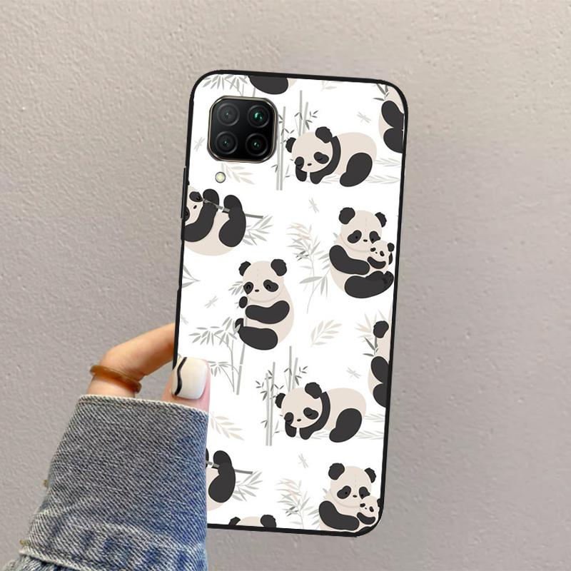 Panda Animal For Huawei Nova Y73 Y72 Y61 Y91 Y70 Y60 Y90 12s 12i 11i 8i 9 10 SE P30 P40 Lite P60 Pro Case
